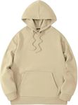 Imsa Moda New Hoodies/Sweatshirt Polycotton Hoodies for Running, Gym Warm Travel Hoodies for Men Beige