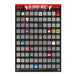 Gift Republic 100 Horror Movies Scratch Off Bucket List Poster, black and red, A2, 8.50 x 48.00 cms