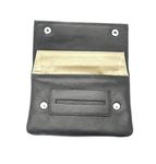 Premium Soft Black Leather Tobacco Pouch.