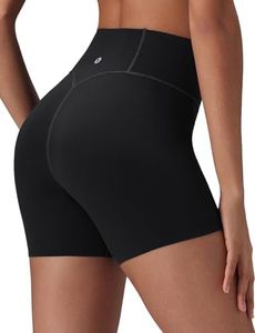baleaf Freeleaf Broadway Shorts for Women Biker Dance Yoga Workout Gym Running, High Waist Tummy Control Short Pants with Pockets 5", Black S