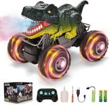 Hodlvant Remote Control Car, 1:16 Scale Monster Truck Toys, 2.4GHz Dinosaur Toys with Spray Roar LED Lights, Birthday Present Easter Xmas Gift for Toddler Girl Boy, Kids Toys Gifts for 3 4 5 6 7 8