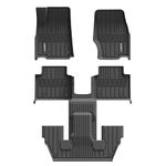 LASFIT Floor Mats Fit for 2021-2025 Jeep Grand Cherokee L, Dual Anti-Slip & Deep Dish All Weather Custom Fit Car Mats, TPE Odorless,1st, 2nd & 3rd Row, (ONLY for 6-Passenger Without Center Console)