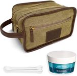 Whispering Winds Men's Travel Toiletry Bag, Compact & Large Capacity, Perfect Travel Case for Toiletries, Cosmetic, Make up - Green