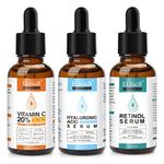 Age Defying Serum 3 Pack with Vitamin C, Retinol and Hyaluronic Acid - Boost Skin Collagen,Hydrate & Plump Skin, Anti Aging & Wrinkle Facial Serum