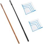 CCeCCe 2 Sets Flute Cleaning Kit Wood + Plastic Cleaning Rod Stick Swab + Cotton Gauze Cleaning Cloth for Inside Drying Wooden Flutes Sweeping Piccolo Woodwind Instruments Maintenance Cleaner