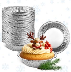 Mini Pie Tins 2.9 Inch - 200 Pack Disposable Aluminum Foil Pie Pans | Durable, Lightweight & Stackable for Oven & Freezer | Great for Tarts, Baking, Meal Prep, Catering, Takeout, Parties, and Desserts