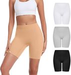 SIMIYA Shapewear Slip Shorts for Women Under Dress, 4 Pack Seamless High Waist Tummy Control Shaping Short Shaper Boyshort