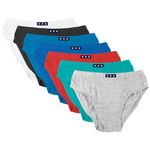 SOCKSVILLE Boys Briefs 7 Pack Assorted Plain White/Red/Black/Navy/Blue | Multipack, Soft Cotton Mix Blend Boys Pants | Comfortable, Breathable, Toddler Pants, Underwear 2-3, 3-4, 5-6, 7-8 Year Olds