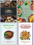 Mowgli Street Food [Hardcover], Fresh & Easy Indian Street Food, Indian Vegetarian Cookbook, Dal Medicine Cookbook 4 Books Collection Set
