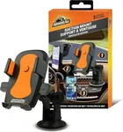 Armor All Phone Mount for Cars, 3-in-1 Phone Holder, Suction Dashboard, Windshield, & Vent Mount, 360° Rotation, Fits iPhone Max, Android, and All Smartphones, 3.5” inch Grip, Quick Release Button