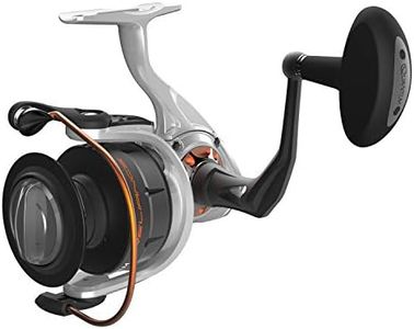 Quantum Reliance Spinning Fishing Reel, Size 45 Reel, Changeable Right- or Left-Hand Retrieve, Anti-Corrosive Bearings, Water-Tight Seal, Saltguard Protection, Silver/Black