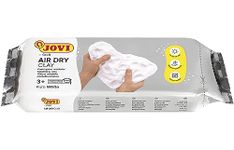 Jovi European Air-Dry Modeling White Clay of 500 Grams for Sculpting Pottery Art & Craft Handicraft Educational Purpose Fine Motor Skills