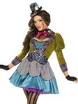 Leg Avenue 8550502101 Deluxe Mad Hatter Costume, Women, Multicoloured, M (UK 10-12)