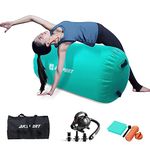 AKSPORT Air Roller Gymnastics Air Barrel for Backbends and Back Handsprings Exercise Training with Electric Air Pump for Home Use/Yoga/Cheerleading/Tumbling/Back Walkovers