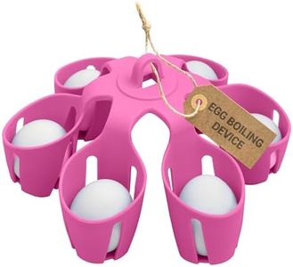 TheEggDropper Silicone Egg Boiling Gadget, Cooks 6 Eggs at a Time, Dishwasher Safe, Hard Boiled Egg Holder, Makes Hard or Soft Boiled Eggs, No Mess, Fits in a Drawer, Kitchen Egg Storage Rack.