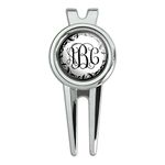 Graphics and More Personalized Custom Golf Divot Repair Tool and Ball Marker - Monogram Fancy Font Vine Outline
