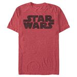 STAR WARS Men's Simplest Logo Graphic Tee, Red Heather, Medium