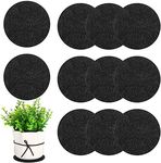 GREENSHEEP Plant Pot Coaster Mat - Reversible Waterproof Round Absorbent Felt Fabric Plant Pad for Gardening Indoor and Outdoor Pots 4/6/8/10 Inch (Dark Grey, 20 Pieces)