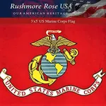 US Marine Corps Flag 3x5 Outdoor Marine Corps Flag Kit - Made in USA, Premium USMC Military Flag, FMAA Certified. Semper Fi. - 4th of July