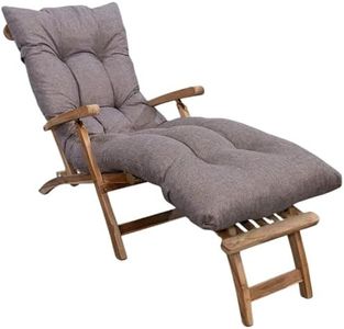 bananair - Cojìn Tumbona Exterior - Grueso, Suave y Duradero - Muy Cómodo, Generosamente Acolchado con Espuma - Cojines Exterior Jardín, Fácil de Instalar con Velcro (195 x 65 x 15 cm, Beige)