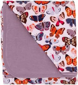Little Sleepies Cloud Blanket, Soft Viscose from Bamboo Toddler & Baby Blanket for Boys & Girls, Lightweight, Perfect for Hot Sleepers, 50" x 50", Large (Butterfly Kisses)