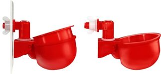 RentACoop DIY Waterer Kit - Auto-Fill Cups with Inserts - Great for Chickens, Ducks, Geese, Turkeys, Peafowl, and Quail - 2 Pack + 1 Bonus Cup Included