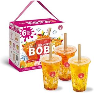 O's Bubble Boba Tea Kit - 6 Servings Bubble Tea Kit - Popping Boba Party Kit - 3 flavors Popping Boba Kit