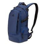 SWISSGEAR 3598 Backpack | Narrow Daypack | Ideal for Commuting and School, Navy Ballistic, 18” x 9” x 7”