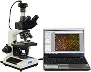 OMAX M837L Series Trinocular Oil Darkfield Microscope & 9MP USB 2.0 Digital Camera - 40X-2500X - Coaxial Compound Microscope with LED Light