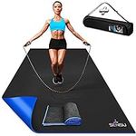 Sensu Large Exercise Mat – 6’ x 4’ x 8.5mm Extra Thick Workout Mats for Home Gym Flooring - Perfect for Jump Rope, Weights, MMA, Cardio and Fitness – Durable High Density Non-Slip Workout Mat - Shoe Friendly