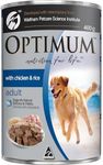 OPTIMUM Adult Wet Dog Food with Chicken and Rice 400g Can, 24 Pack