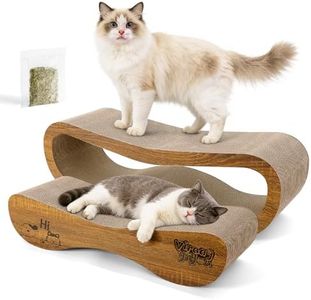 Cat Scratcher, 2 in 1 Cat Scratch Board for Scraching & Napping, Cat Scratchers for Indoor Cats Scratching Pad Couch Lounger Cardboard as Cat Bed & Furniture Protector, XLarge 34.25 Inch, with Catnip