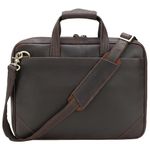 TIDING Leather Laptop Bag Mens Briefcase 15.6 Inch Laptop Business Work Bags with Shoulder Strap Messenger Bag Computer Handbag for Men Women to Office Travel School, Brown
