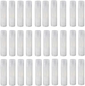 Poemtian Empty Lipstick Containers Clear Lip Balm Tubes 5g Plastic Transparent Empty Lipstick Container with Cap for Making Lipstick (10)