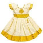 AMIRTHA FASHION Baby Girls Cotton Blend Readymade lehenga choli(KWhiteF16_6 Months-12 Months_Off-White)