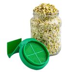 Sprout Me Multi Use Sprouts Maker Box - Glass Mason Jar With Mesh Lid For All Seeds & Beans, Sprouts Making Box With Built In Drainage Stand, 720Ml - Transparent