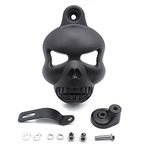 HONGK- Black Skull Horn Cover Compatible with Harley Big Twins V-Rods Stock Cowbell Horns 1992-2013 [B01C0SRXFY]