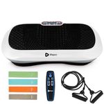 LifePro Vibration Plate Exercise Machine For Lymphatic Drainage | Waver | 99 Speed Levels & 9 Program Mode | Full Body Exercise Machine For Home Use | Resistance Bands & Remote | White