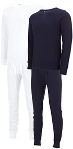 DARESAY Mens Thermal Long Sleeve Shirt & Pant - Base Layer for Tshirts & Jackets - Long Johns For Men Base Layer Set (2-Sets)