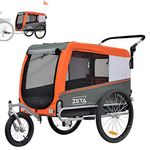 PAPILIOSHOP ZETA Trailer Cart for Bike, Stroller, Transport Dog, Animals (Orange L)