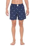 U.S. POLO ASSN. Men Comfort Fit Print Cotton I663 Boxers - Pack Of 1 (Mid Blue Flag M)