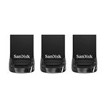 SanDisk 32GB 3-Pack Ultra Fit USB 3.1 Flash Drive (3x32GB) - SDCZ430-032G-G46T Black