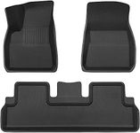 TAPTES Floor Mats for Tesla Model 3 2017-2024, Premium All Weather Anti-Slip Waterproof Floor Liners Car Interior Accessories - Compatible for Model 3 Highland 2024 2023 2022 2021 2020 2019 2018 2017