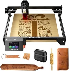 LONGER RAY5 5W Laser Engraver, 40W Laser Engraving and Cutting Machine for Wood,Metal, Acrylic, Leather and Glass, 3.5-inch Color Touch Screen, Offline Engraving/Cutting