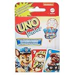 Mattel Games UNO Junior PAW Patrol Card Game with 56 Cards 2-4 Players, Gift for Kids 3 Years Old & Up, HGD13