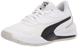 PUMA Unisex-Child Triple Basketball Shoe, White/Black, 7 Big Kid