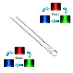 SOOTRA Super Bright RGB 3mm LED Light Emitting Diode (Red,Blue,Green Fast/Slow Flashing) pack of - (20)