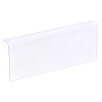 sourcing map Label Holder L Shape 100x40mm Clear Plastic for Wire Shelf, Pack of 30