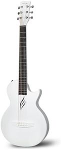 Enya Nova Go 35" Carbon Fibre Smart Guitar - AcousticPlus Pickup/Effects - White