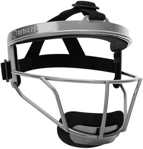 Dinictis Softball Face Mask, Lightweight, Comfortable, with Wide Field Vision, Durable and Safe Face Guards, Premium Protective Softball Fielder's Mask-Grey-Child(S)
